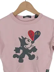Vorschaubild 2 von Kinder Pullover Rosa Gr. 116 Casual mit Felix Kater Motiv
