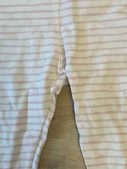 Vorschaubild 6 von Baby Mädchen Leggings Gr. 68 gestreift Baumwolle Applikationen Rüschen