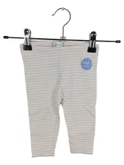 Vorschaubild 1 von Baby Mädchen Leggings Gr. 68 gestreift Baumwolle Applikationen Rüschen