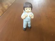 Vorschaubild 3 von Figur Junge Latzhose Kind Spielfigur 14cm Blau Deko