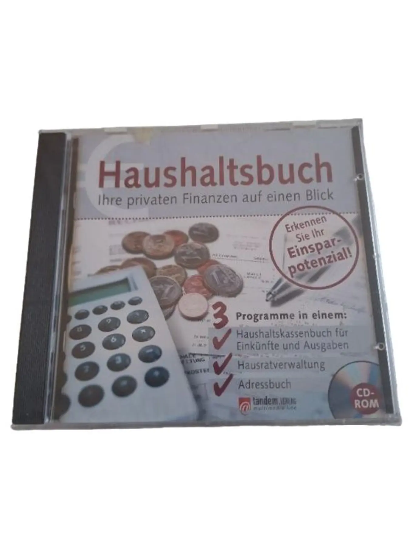 TANDEM VERLAG Haushaltsbuch Software CD-ROM PC Finanzen Hausrat Adressbuch