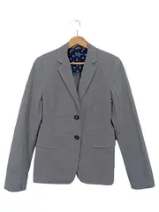 Vorschaubild 1 von Damen Blazer Gr. 38/M Grau Business Strukturmuster
