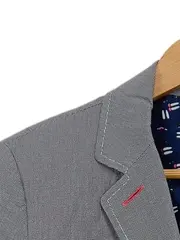 Vorschaubild 2 von Damen Blazer Gr. 38/M Grau Business Strukturmuster