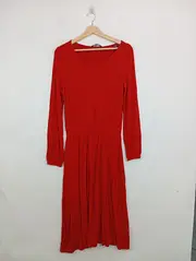 Vorschaubild 2 von Damen Freizeitkleid Rot Gr. 36-38 Langarm Casual
