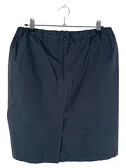 Vorschaubild 2 von Damen Faltenrock Gr. 44/XXL Blau Baumwolle Midirock Klassisch Elegant