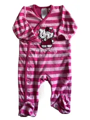 Vorschaubild 1 von Baby Body Gr. 68 Rosa Gestreift mit Tiermotiv