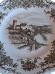 Vorschaubild 2 von Sammelteller Schloss Porzellan Braun Floral 19cm Traditionell