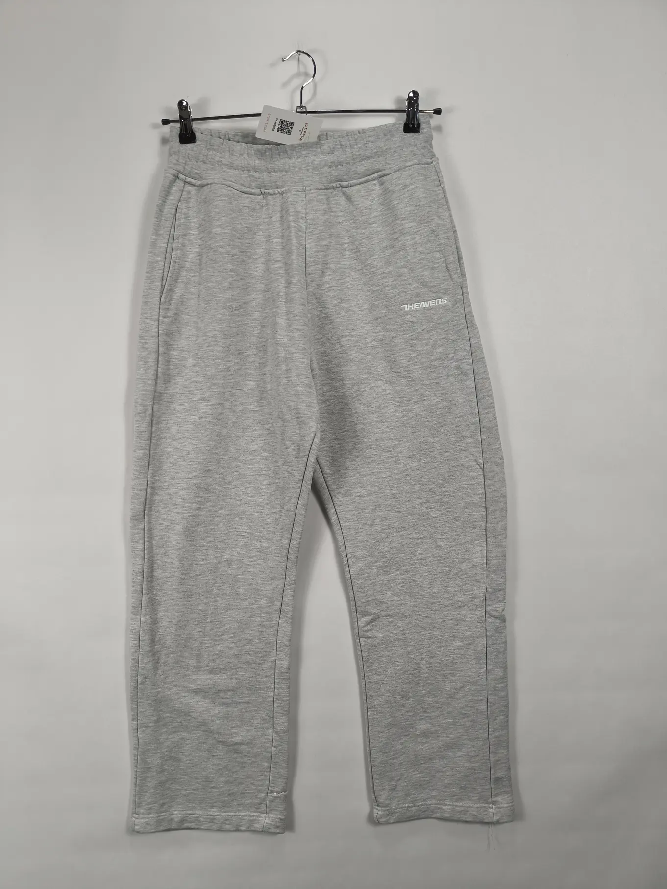 7HEAVENS Jogginghose Herren Baumwolle Grau Meliert Sport Sweatpants Gr S