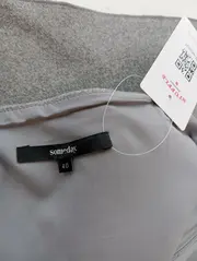 Vorschaubild 3 von Damen Bleistiftrock Gr. 40/L Grau Meliert Wolle Business Rock