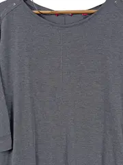 Vorschaubild 4 von Damen Pullover Gr. 42 Grau Casual 3/4-Arm mit Knöpfen