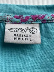 Vorschaubild 7 von Damen T-Shirt Türkis Gr. 38/M Kurzarm Baumwolle Casual