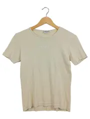 Vorschaubild 1 von Damen T-Shirt Beige Gr. 36/S Casual Kurzarm Baumwolle