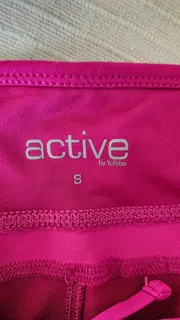 Vorschaubild 3 von Active Damen Sport Capri Leggings Pink Schwarz Größe S