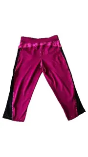 Vorschaubild 2 von Active Damen Sport Capri Leggings Pink Schwarz Größe S
