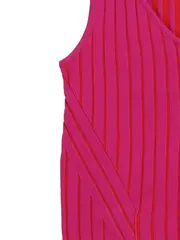 Vorschaubild 5 von Damen Pullunder Stricktop Gr. S Pink Gestreift Rippstrick