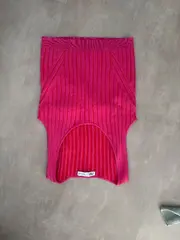 Vorschaubild 3 von Damen Pullunder Stricktop Gr. S Pink Gestreift Rippstrick