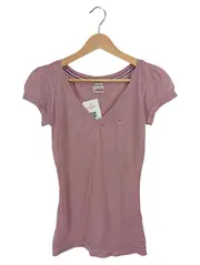 Vorschaubild 1 von Denim Damen T-Shirt V-Ausschnitt Rosa Gr. XS Classic