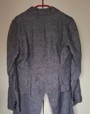 Vorschaubild 8 von Damen Blazer Gr. 38 Grau Leinen Klassisch Business