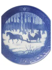 Vorschaubild 1 von Jingle Bells Weihnachtsteller Sammelteller Porzellan Blau 18cm