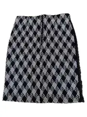 Vorschaubild 2 von Taifun Damen Rock A-Linienrock Gr. 34 Schwarz Weiß Geometrisch Muster
