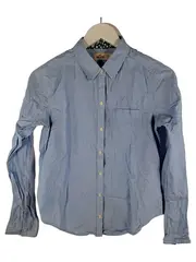 Vorschaubild 1 von Hemdbluse Mädchen Gr. 128 Blau Baumwolle Langarm