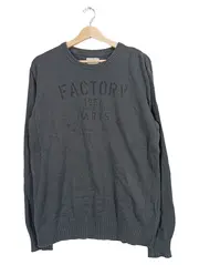 Vorschaubild 1 von Herren Pullover Grau L Casual FACTORY PARIS Schriftzug