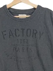 Vorschaubild 3 von Herren Pullover Grau L Casual FACTORY PARIS Schriftzug