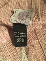 Vorschaubild 5 von Strickjacke Damen Gr. S Rosa Zopfmuster Bindegürtel