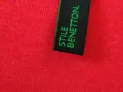 Vorschaubild 5 von BENETTON Damen T-Shirt Rot Gr. L Logo-Print Baumwolle Casual