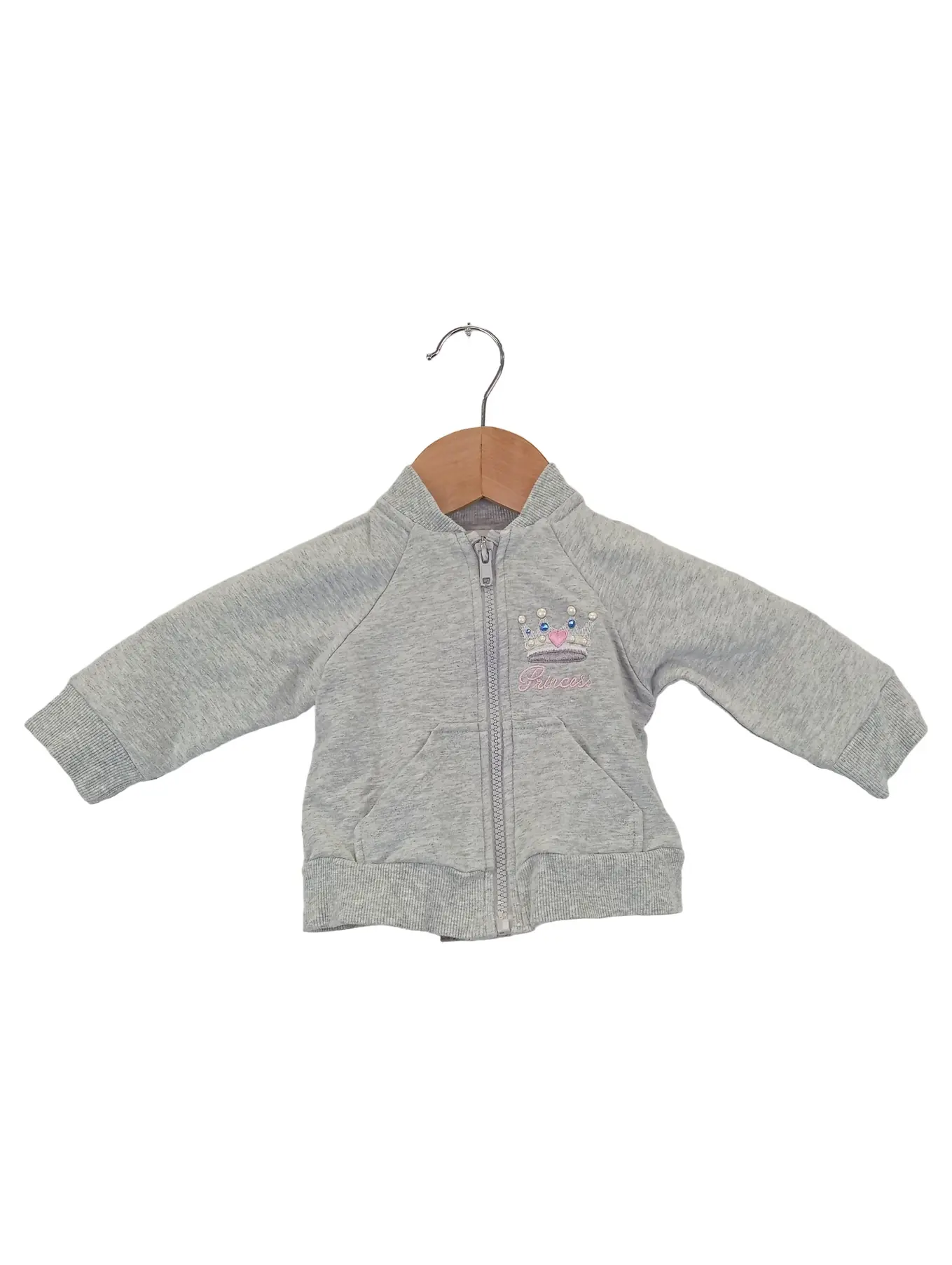 MONNALISA Kinder Sweatjacke Gr. 68 Grau Preppy Klassisch Reißverschluss