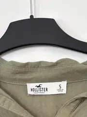 Vorschaubild 5 von Hemdbluse Langarm Damen Oliv Gr. S Baumwolle Freizeit Casual