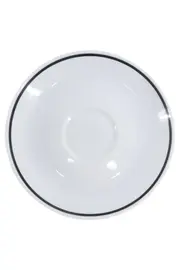 Vorschaubild 1 von Unterteller Porzellan Weiß Schwarzrand Klassisch Elegant