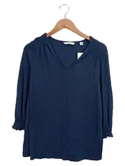 Vorschaubild 1 von Damen T-Shirt Gr. 40/42 L/XL Blau Viskose Casual