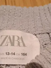 Vorschaubild 5 von Mädchen Strickpullover Zopfmuster Grau Gr. 164 Cropped