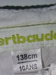 Vorschaubild 4 von Bluse Mädchen Gr. 140 Weiß Lochmuster Spitze 3/4-Arm