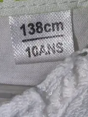 Vorschaubild 5 von Bluse Mädchen Gr. 140 Weiß Lochmuster Spitze 3/4-Arm