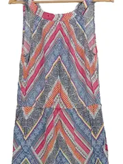 Vorschaubild 2 von Damen Maxikleid Gr. 38 Mehrfarbig Ethno Viskose Sommerkleid