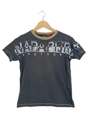 Vorschaubild 1 von Kinder T-Shirt Gr. S Grau Logo-Print Baumwolle Streetwear