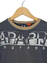 Vorschaubild 2 von Kinder T-Shirt Gr. S Grau Logo-Print Baumwolle Streetwear