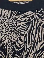 Vorschaubild 2 von Damen T-Shirt Animal Print Gr. 38/M Kurzarm Mehrfarbig Freizeit