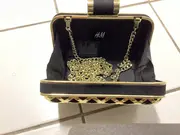 Vorschaubild 3 von Damen Clutch Gold Glamourös Abendtasche mit Kette 15x14cm