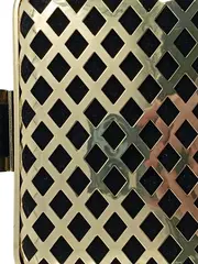 Vorschaubild 2 von Damen Clutch Gold Glamourös Abendtasche mit Kette 15x14cm