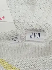 Vorschaubild 3 von Damen Pullover Gr. 34/XS Weiß Gestreift Casual Strickpullover