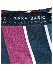 Vorschaubild 3 von Damen Wickelbluse Streifen Bordeaux Blau Gr. M 38 Elegant