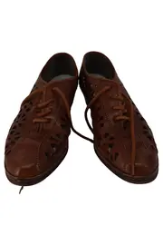 Vorschaubild 2 von Damen Schnürschuhe Braun Lochmuster Gr. 38.5 Klassisch Vintage