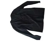 Vorschaubild 2 von Herren Langarmshirt Schwarz Gr. 48/M Casual Rippstrick