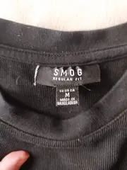 Vorschaubild 3 von Herren Langarmshirt Schwarz Gr. 48/M Casual Rippstrick