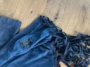 Vorschaubild 3 von Damen Lederjacke Fransen Schwarz Gr. 32/XXS Bohemian Style