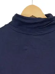 Vorschaubild 2 von Damen Langarmshirt Rollkragen Blau Basic Baumwolle Gr. 44 XXL