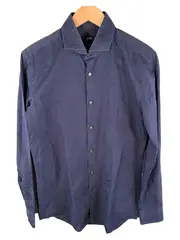 Vorschaubild 1 von Herren Business Hemd Langarm Blau Gestreift Slim Fit Gr. 38